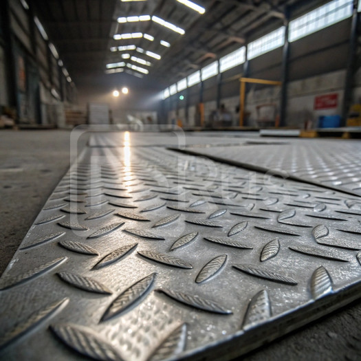 Лист стальной оцинкованный рифленый ромб 3 мм Ст3кп ГОСТ 8568-77 г/к