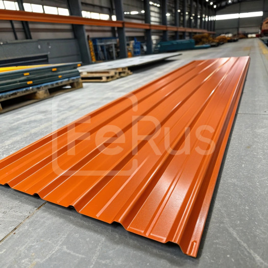 Профнастил С20 полиэстер (Zn100-180) 0,6х1100х1200 мм, RAL 2004